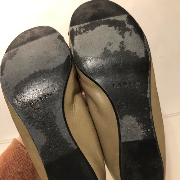 Lanvin gray cap toe leather flats size 36.5 MK - Picture 4 of 5